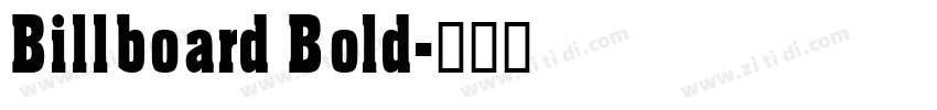 Billboard Bold字体转换
